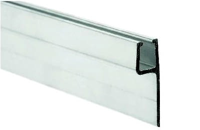 Perfil aluminio "h" para goma tapajuntas y antipinzamiento 3 metros