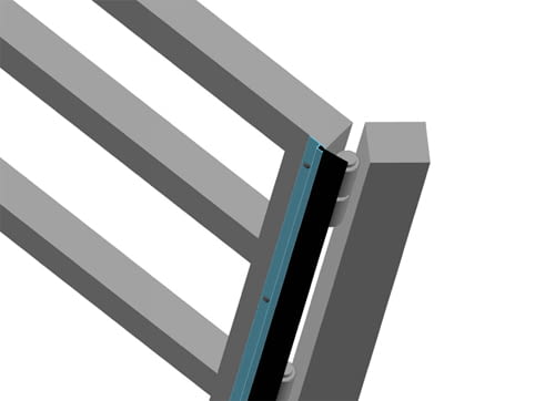 Perfil aluminio "h" para goma tapajuntas y antipinzamiento 3 metros - 2