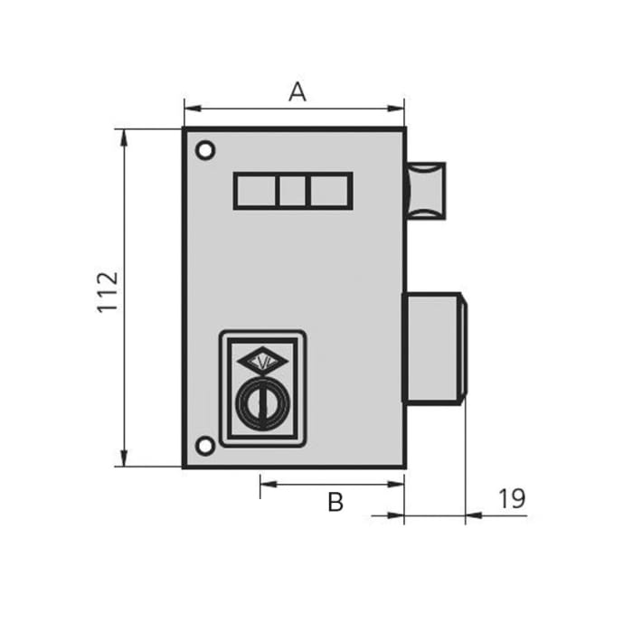 Cerradura sobreponer esmaltada mod. 56A CVL - 1