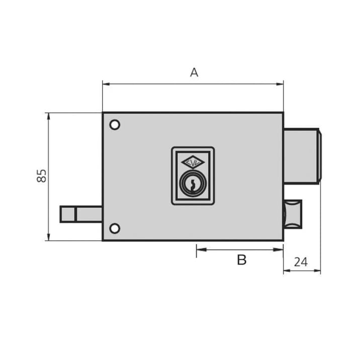 Cerradura sobreponer esmaltada mod. 125-A/1 CVL - 1