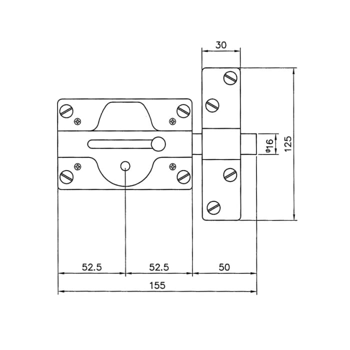Cerrojo llave exterior ref. 300 esmaltado - 1
