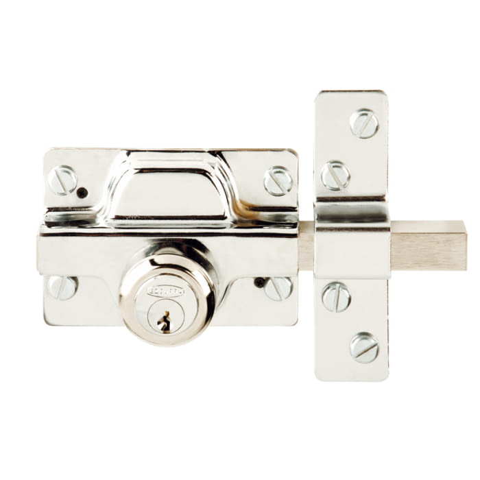 Cerrojo llave exterior ref. 350 esmaltado cromo mate EZCURRA