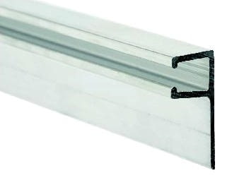 Perfil aluminio "F" para goma tapajuntas y antipinzamiento 3 metros AUMON