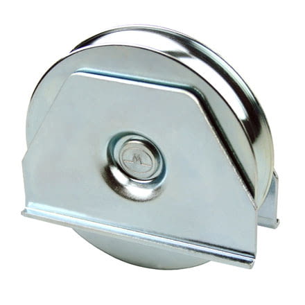 Rueda con soporte soldar canal redondo de 16 mm AUMON