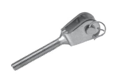 Terminal horquilla con rosca exterior inox AUMON - 1