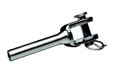 Terminal horquilla con agujero interno inox AUMON