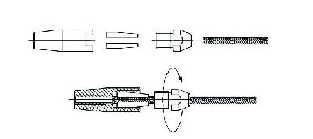 Terminal de apriete rápido con rosca interna inox AUMON - 1