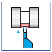 Herramienta torno recta para tronzado exterior ISO 7  DIN 4981  IZAR - 1