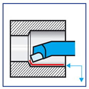Herramienta torno acodada para mandrinado interior ISO 8 DIN 4973 IZAR - 1