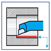 Herramienta torno acodada para cilindrar interior ISO 9 DIN 4974 IZAR - 1