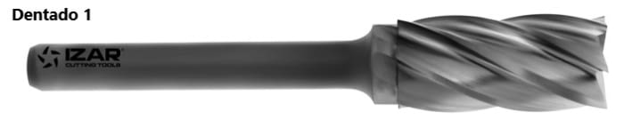 Fresa rotativa cilíndrica metal duro, con corte superior, IZAR
