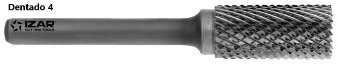 Fresa rotativa cilíndrica metal duro, con corte superior, IZAR - 4