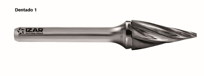 Fresa rotativa forma cónica, en metal duro, IZAR