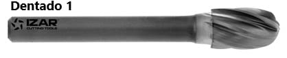 Fresa rotativa con forma GOTA de metal duro IZAR