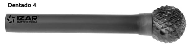 Fresa rotativa ESFÉRICA de metal duro IZAR - 4
