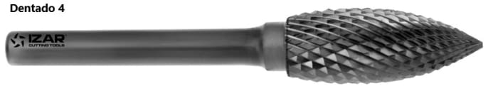 Fresa rotativa en forma de LLAMA metal duro IZAR - 4