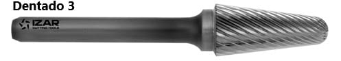 Fresa rotativa con forma cónica redondeada de metal duro  IZAR - 2