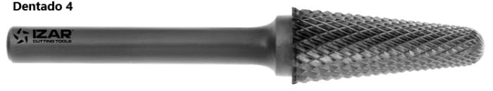 Fresa rotativa con forma cónica redondeada de metal duro  IZAR - 4