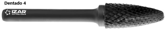 Fresa rotativa forma de ojiva redondeada de metal duro IZAR - 4