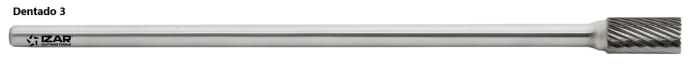Fresa rotativa cilíndrica larga con corte superior, metal duro,  IZAR