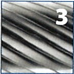 Fresa rotativa cilíndrica larga con corte superior, metal duro,  IZAR - 1