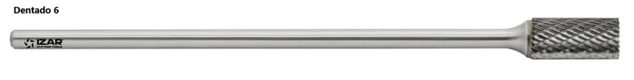 Fresa rotativa cilíndrica larga con corte superior, metal duro,  IZAR - 2