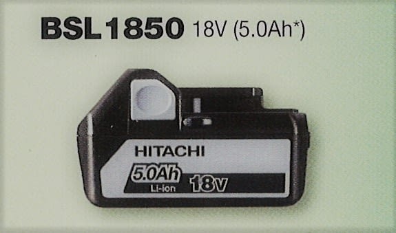 Batería 18 V  5.0 Ah deslizante de litio HITACHI