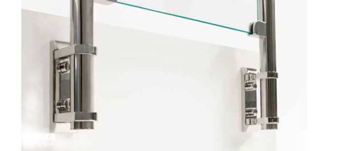 Base lateral estrecha para poste barandilla inox AISI-316 - 1