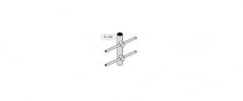 Soporte regulable pasante para tubo transversal barandilla inox (Caja 4 unidades) - 1