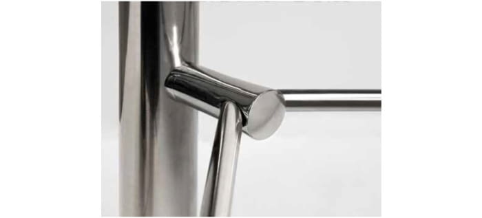Soporte regulable esquinero para tubo transversal 12 mm inox (Caja indivisible 4 unidades // Precio por undiad!!)) - 1
