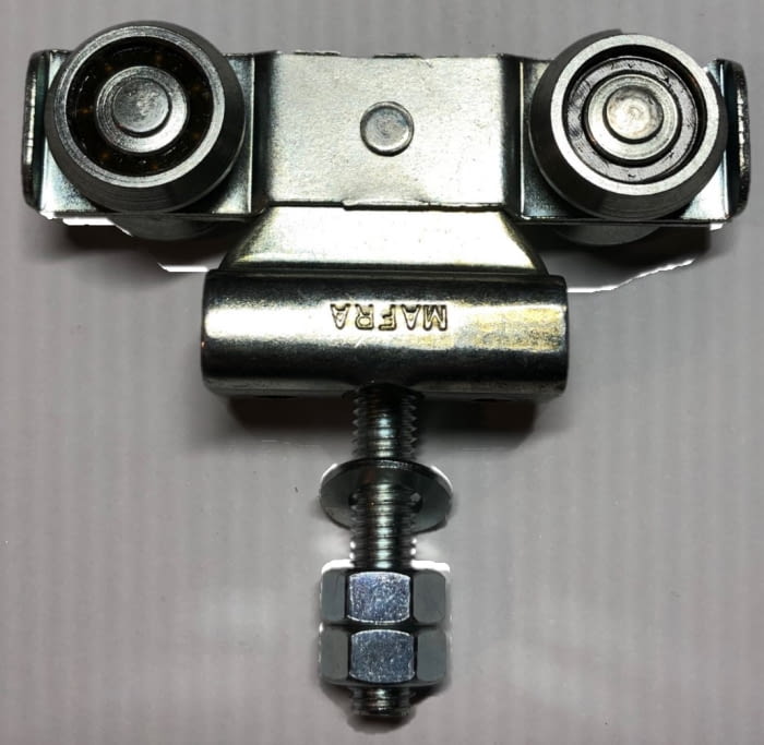 Roldana doble FR2V para cartolas o guía de 30 mm MAFRA