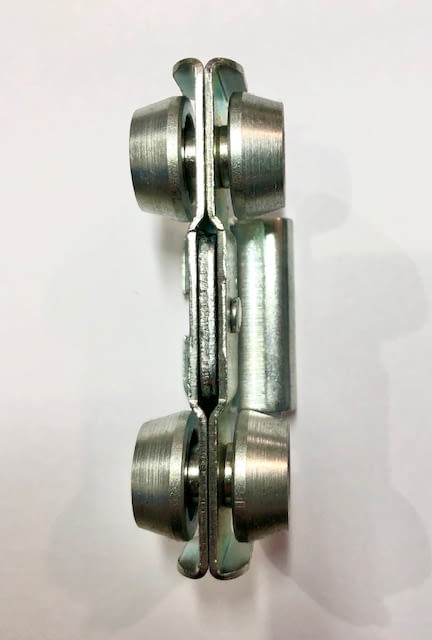 Roldana doble FR2C (rodamiento cónico) para cartolas o guía de 30 mm MAFRA - 1