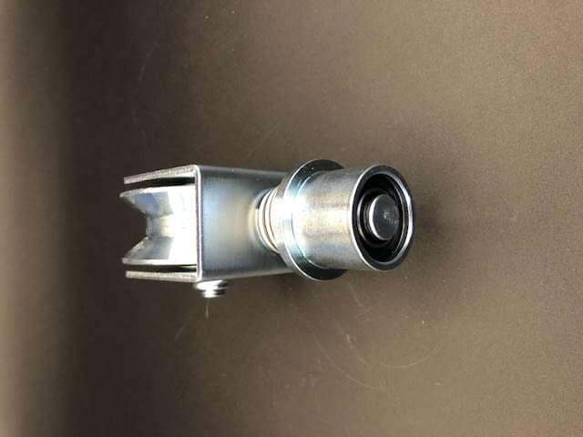 Rueda giratoria canal universal para guía redonda de 20 y 16 mm para puerta corredera - 2