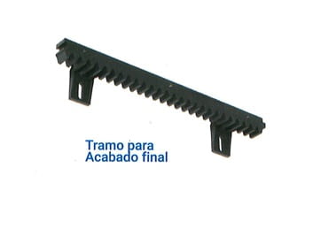 Cremallera nylon con alma de acero para atornillar - final corto- 350 mm