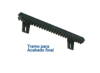 Cremallera nylon con alma de acero para atornillar - final corto- 350 mm