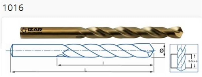 Brocas HSSE serie corta Cobalto ref. 1016 IZAR