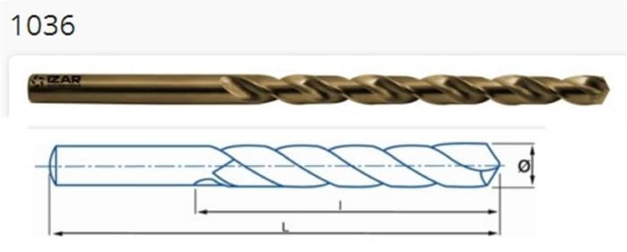 Brocas HSSE serie larga Cobalto ref. 1036 IZAR