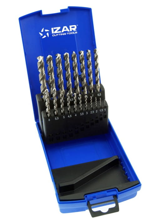 Juego Brocas Inox 19 pcs (1-10 x 0,5 mm) IZAR