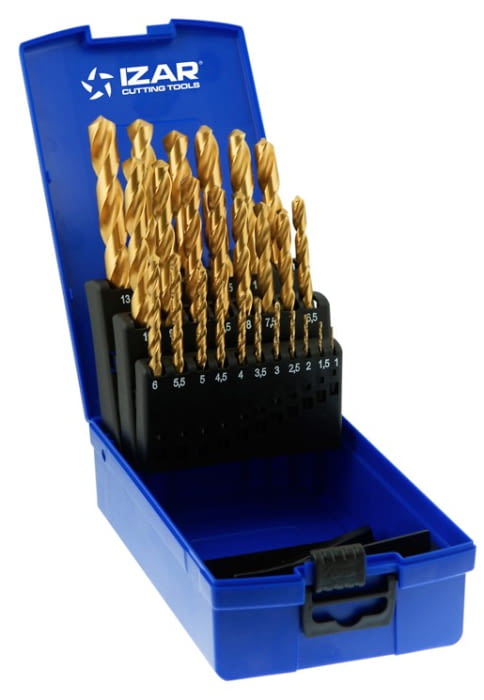 Juego Brocas titanio 25 pcs (1-13 x 0,5 mm) IZAR