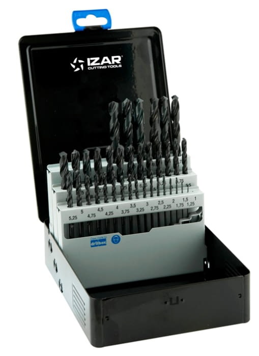 Juego Brocas HSS 37 pcs (1-10 x 0,25 mm) IZAR