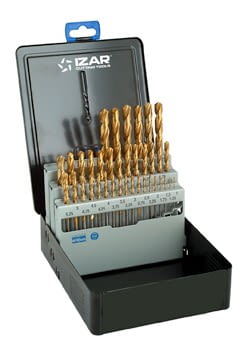 Juego Brocas titanio 37 pcs (1-10 x 0,25 mm) IZAR
