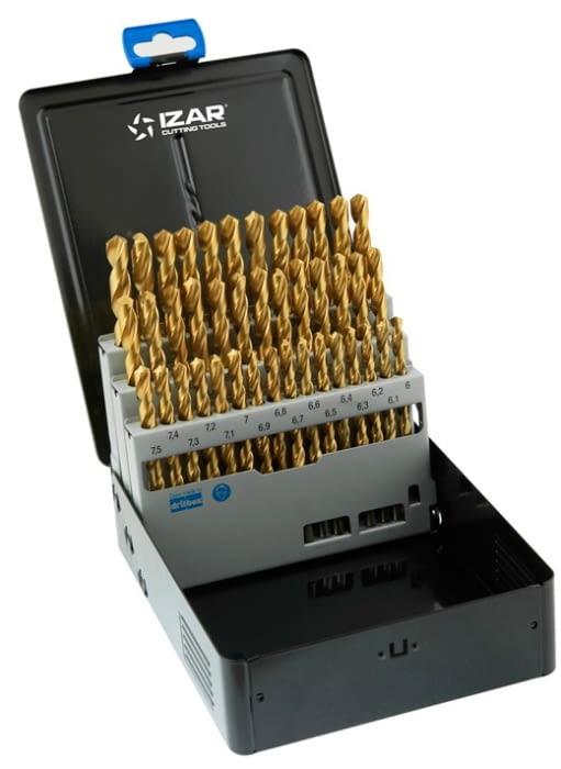 Juego Brocas titanio 41 pcs (6-10 x 0,10 mm) IZAR
