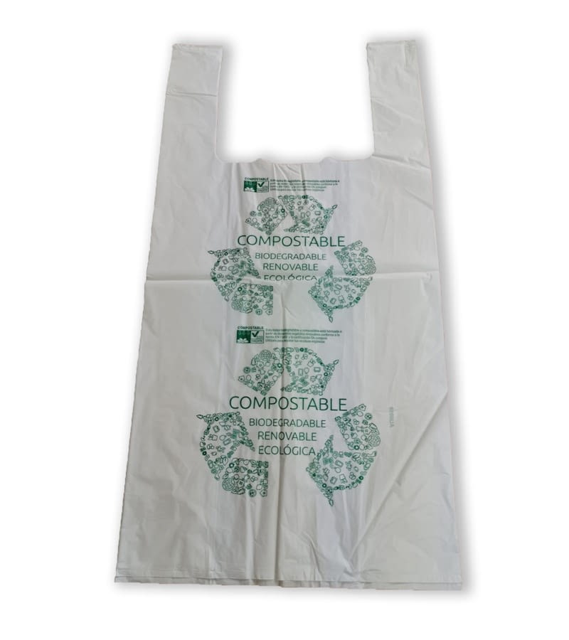 camiseta compostable 30x40 paq 200 uni - 