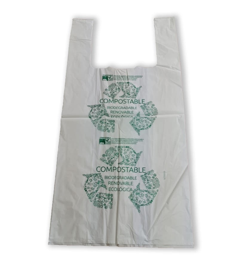camiseta compostable 40x50 paq 200 uni - 