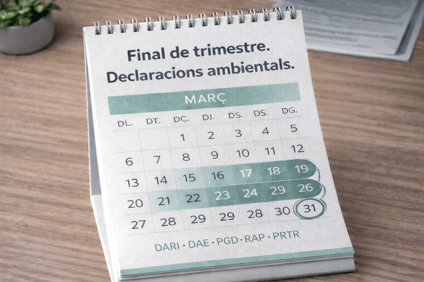 ♻️ La teva empresa té al dia les obligacions ambientals del primer trimestre?