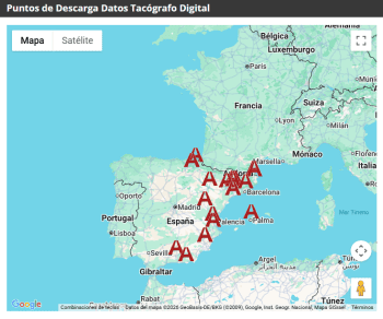 Puntos de Descarga de Datos del Tacógrafo Digital