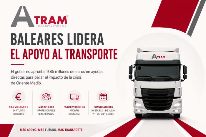 BALEARES ABRE EL CAMINO CON UN PLAN DE AYUDAS AL TRANSPORTE  Y PRESIONA AL RESTO DE COMUNIDADES PARA RESPONDER A LA CRISIS DE ORIENTE MEDIO