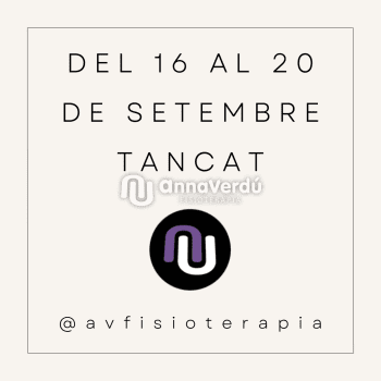 TANCAT DEL 16 AL 20 DE SETEMBRE