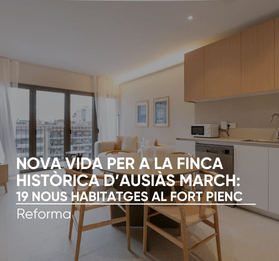 Nova vida per a la finca històrica d’Ausiàs March: 19 nous habitatges al Fort Pienc