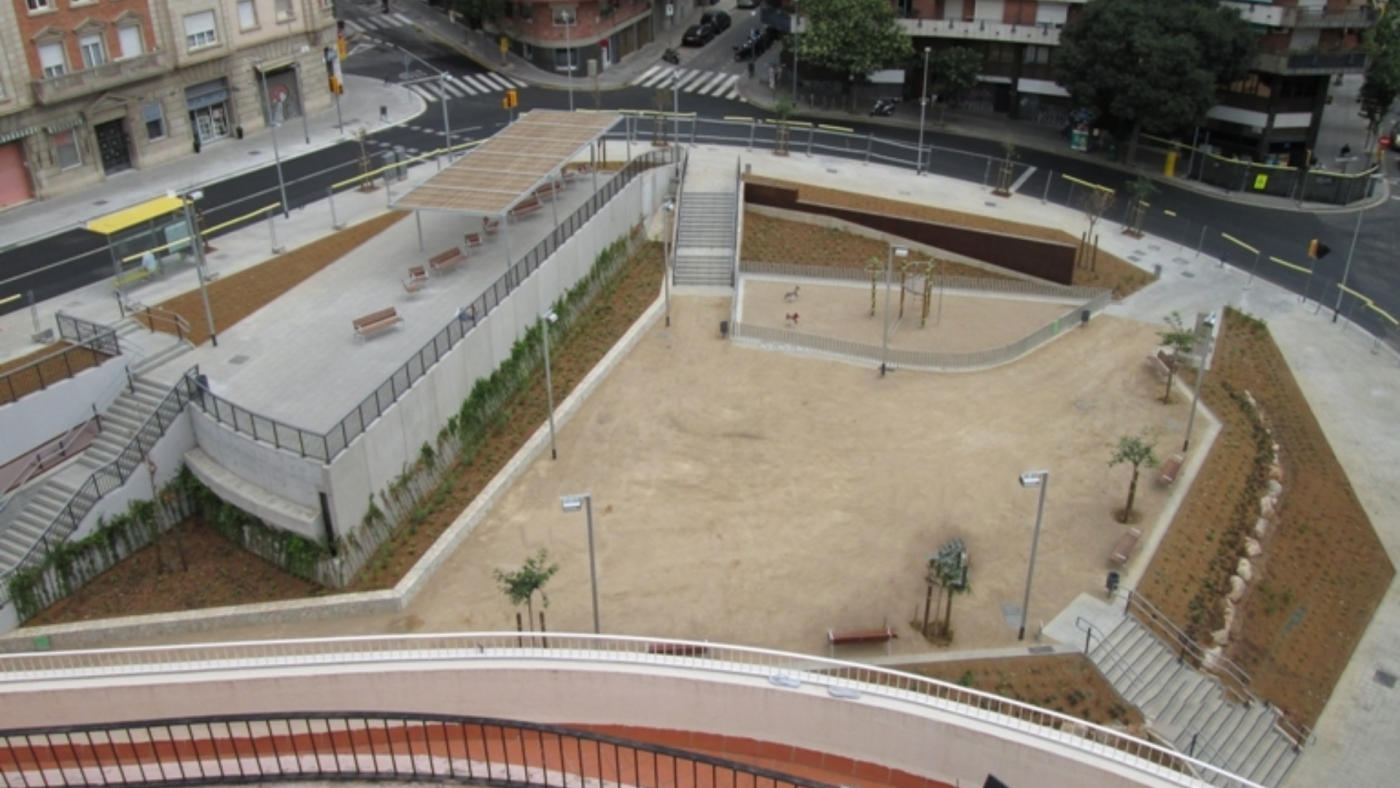 Works completed at the Plaza Sanllehy in Barcelona